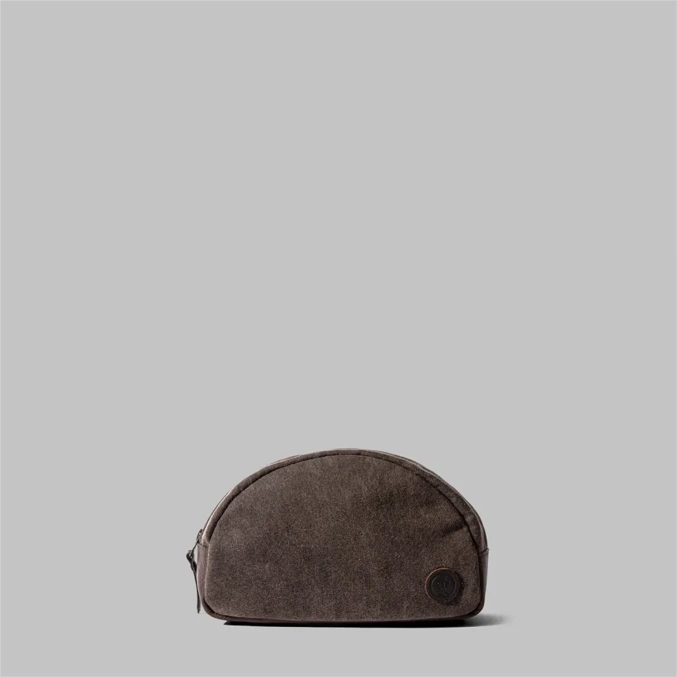 John Partridge Asterley Brown Waxed Cotton toalettmappe brun 4 liter