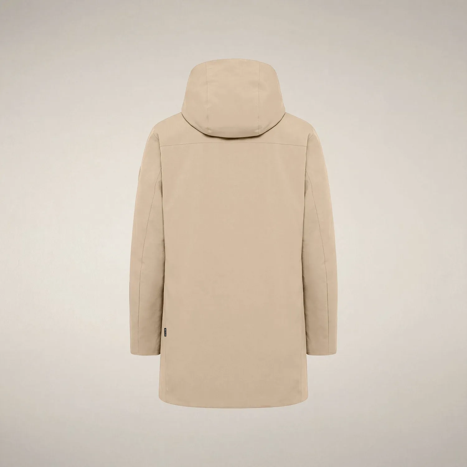 Save The Duck Arctic Wilson parkas herre Stone Beige resirkulert isolasjon