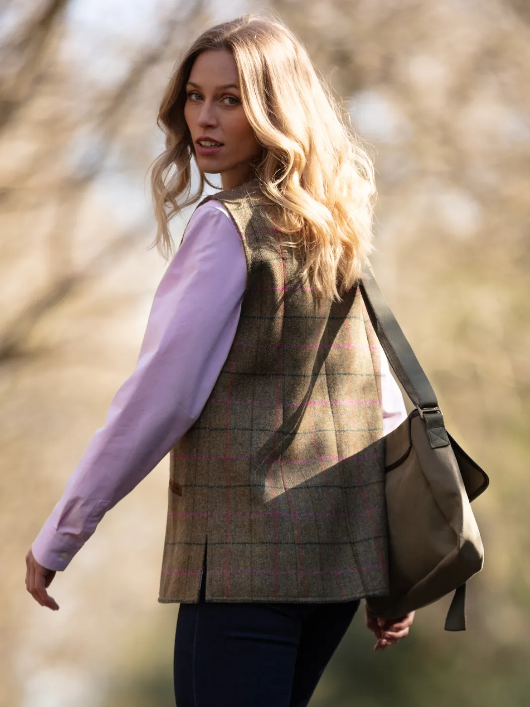 John Partridge Satchel veske khaki canvas bomull
