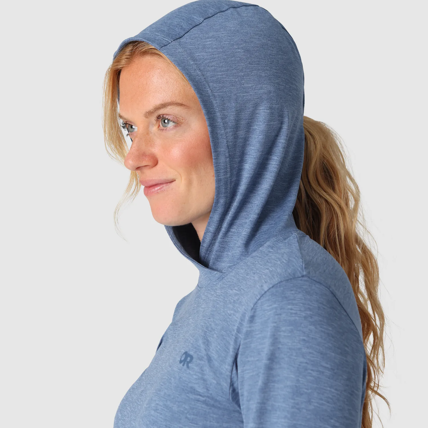 Outdoor Research ActiveIce Women's ActiveIce Spectrum Sun Hoodie hettegenser Ascent Blue Heather XS UPF 50+