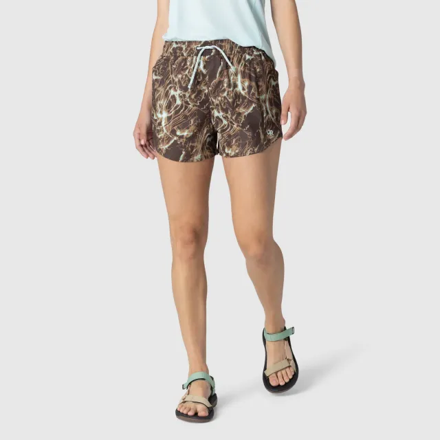 Outdoor Research Women's Odyssey Multi Short shorts Chestnut Alcove Print