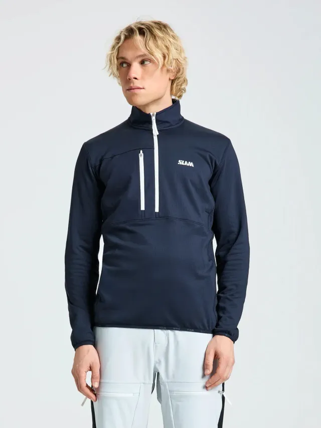 Slam Altura HZ LGT Grid Fleece fleecegenser Dark Navy lett