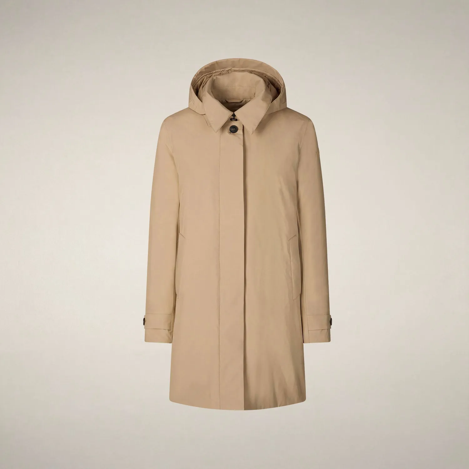 Save The Duck Fashion Embie regnkåpe dame Stardust Beige