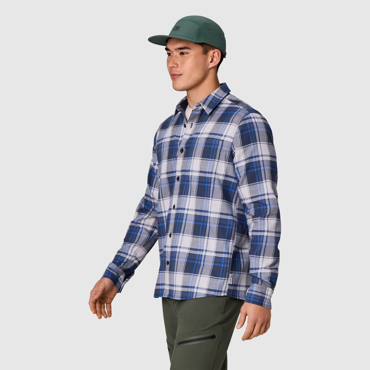 Outdoor Research Ravenna Flannel Shirt flanellskjorte Azurite Plaid UPF 40