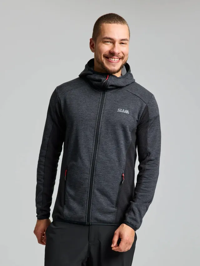 Slam ACT Hooded Power Fleece fleecejakke herre med hette