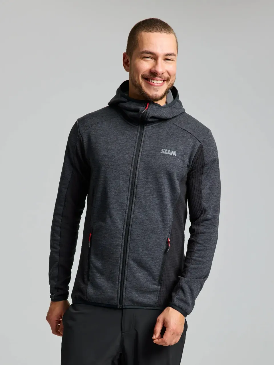 Slam ACT Hooded Power Fleece fleecejakke herre med hette