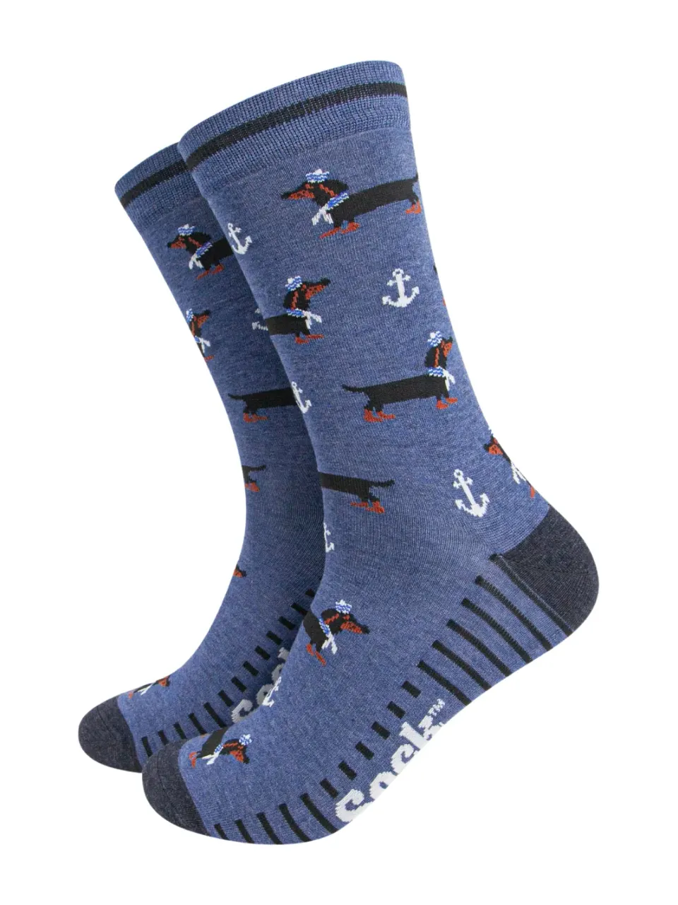 John Partridge Socks Sausage Dog sokker blå UK 7–11 bambus