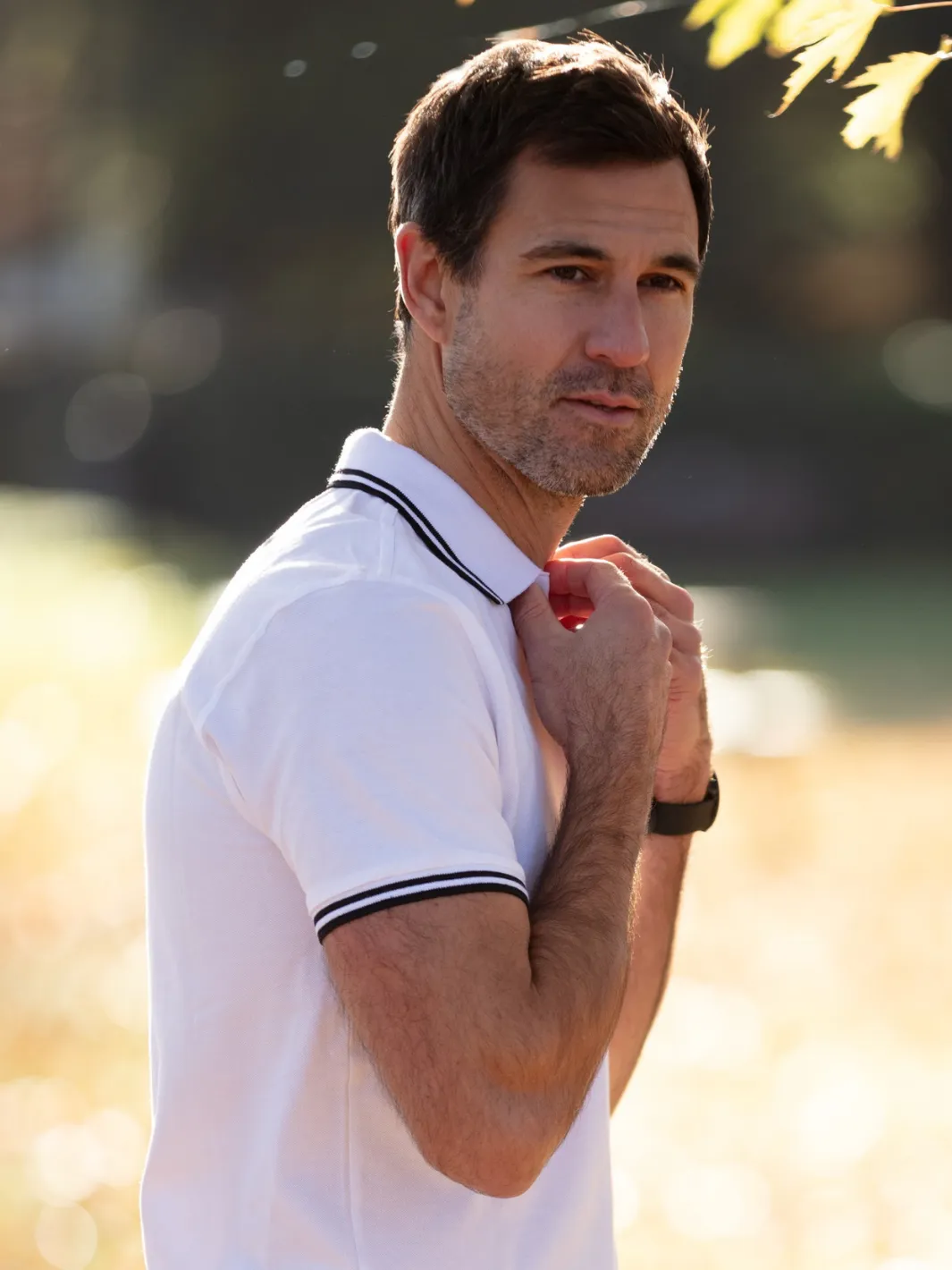 John Partridge Polo Shirt poloskjorte hvit M–2XL bomull