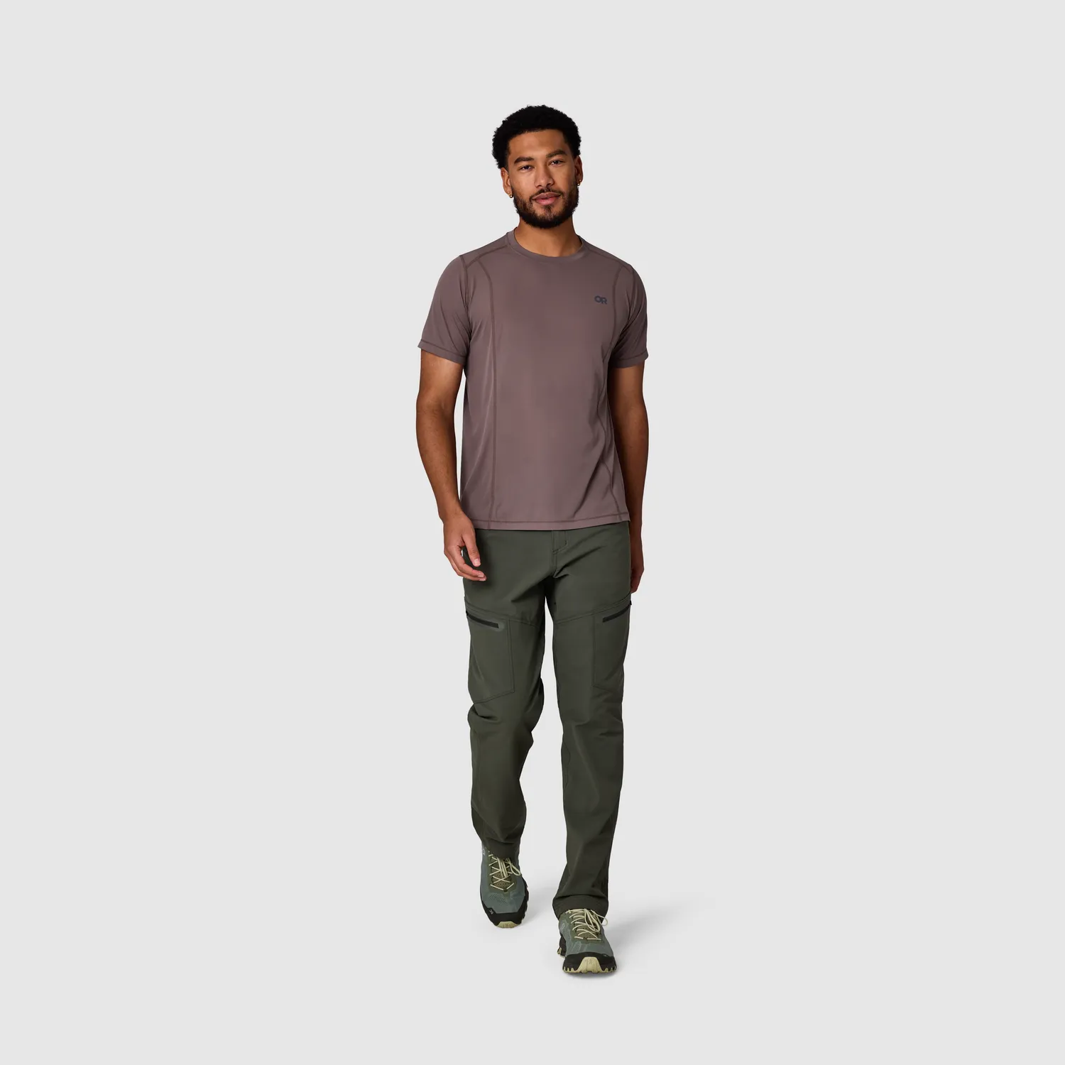 Outdoor Research Echo Men's Echo T-Shirt T-skjorte Gravel S UPF 15