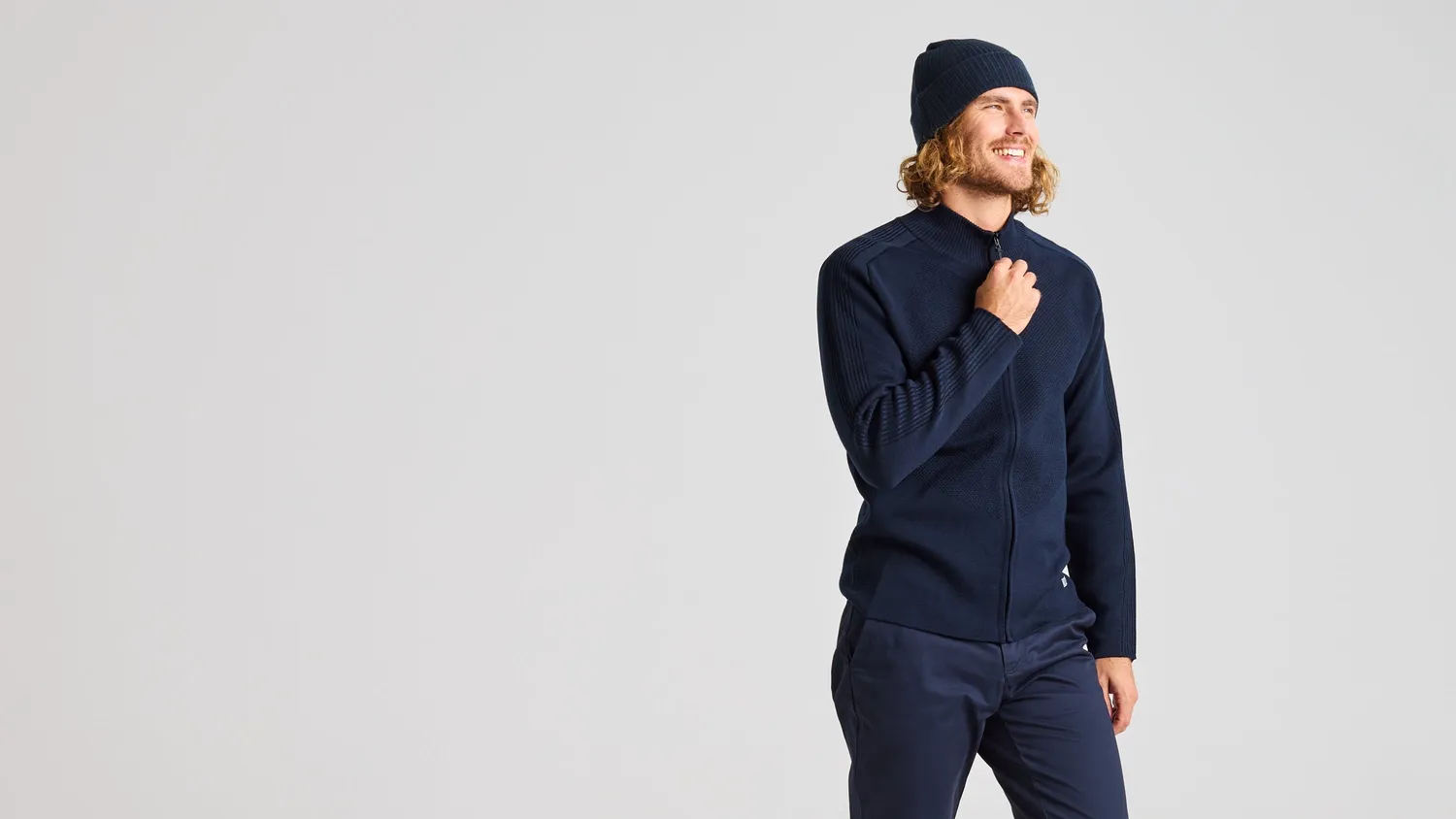 Slam Techknit Techknit Cardigan strikkejakke herre merinoblanding