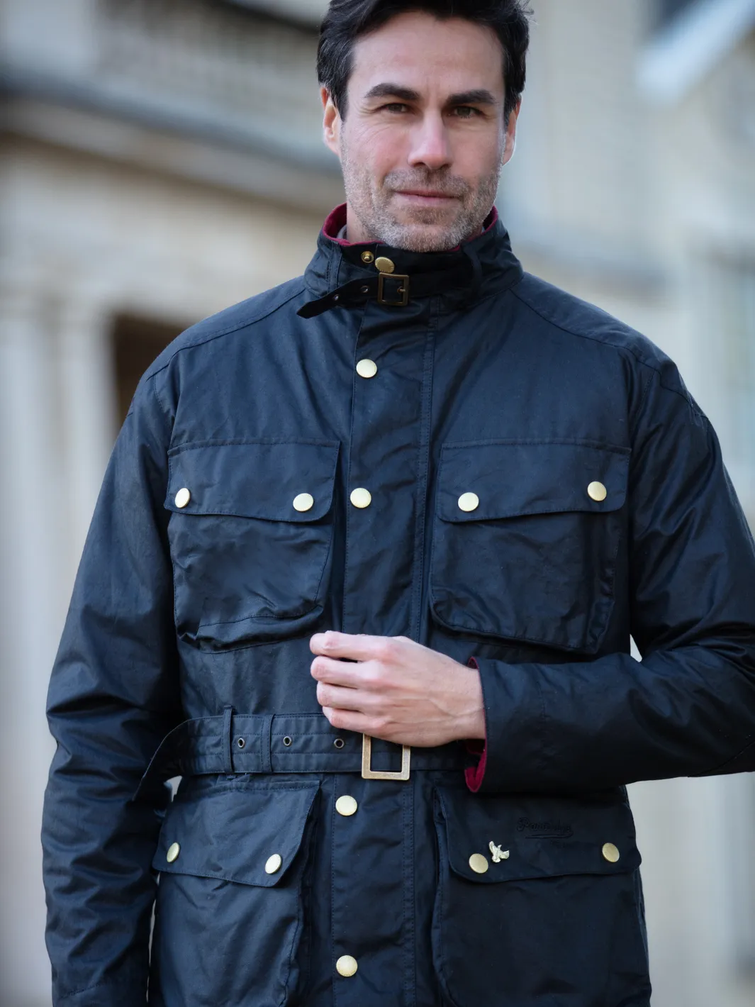 John Partridge Speed 6 Wax Biker Jacket jakke svart