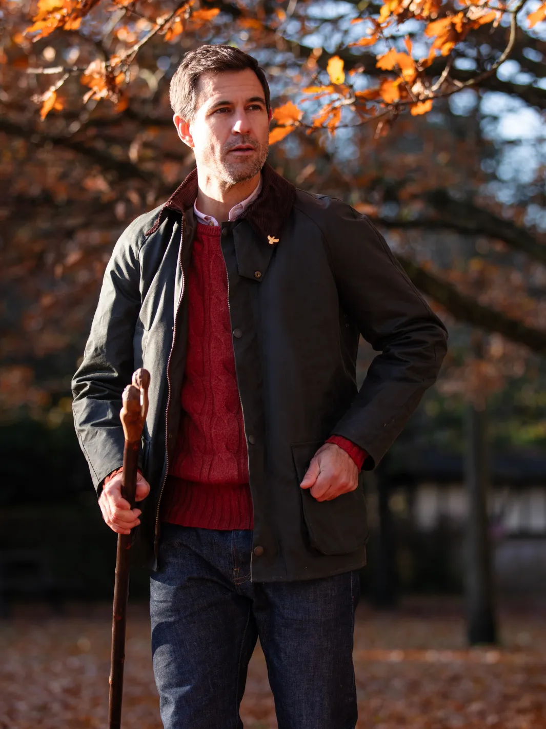 John Partridge Landowner Wax Walking Jacket voksjakke Sage Green