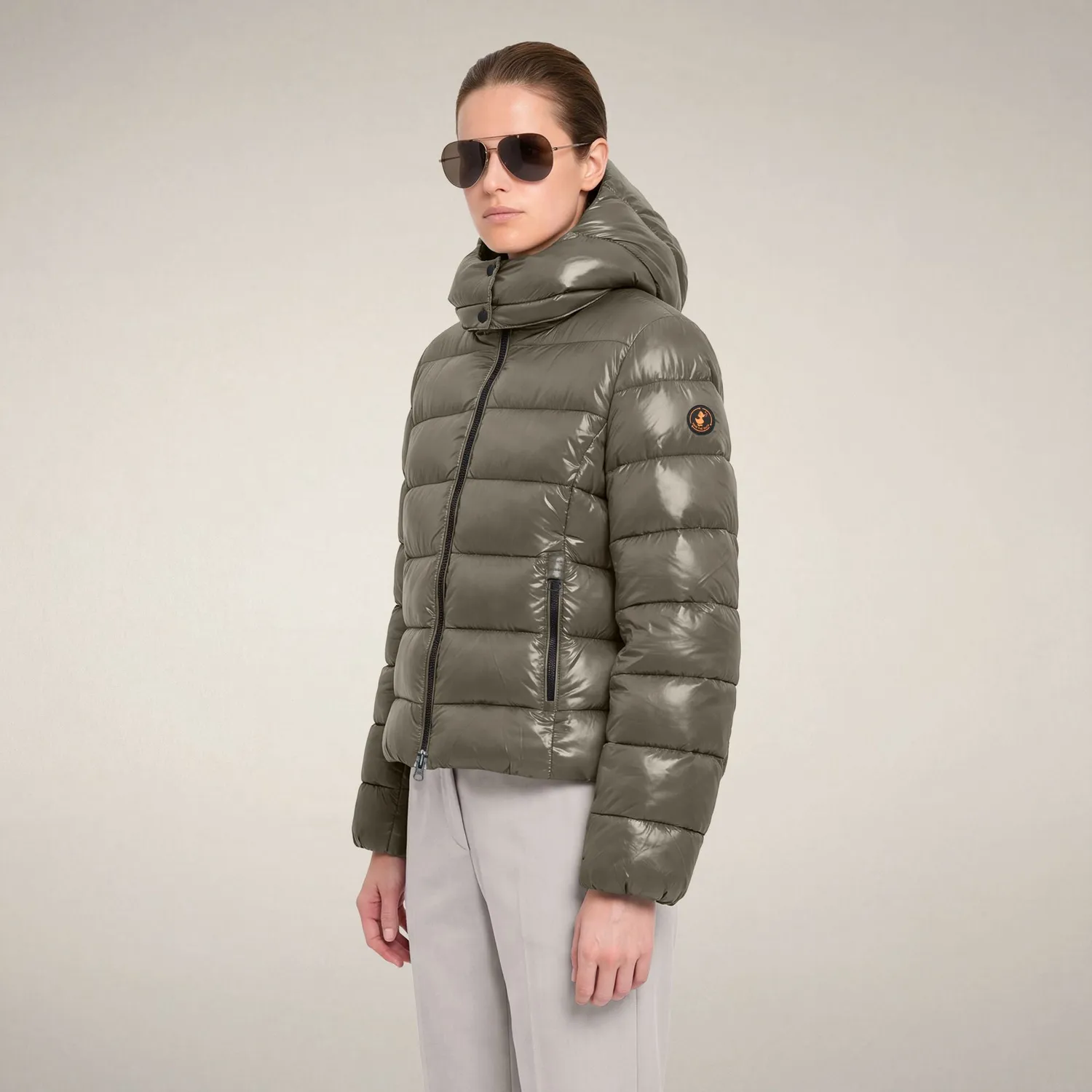 Save The Duck Cosmary pufferjakke Gunmetal Grey XS resirkulert fyll