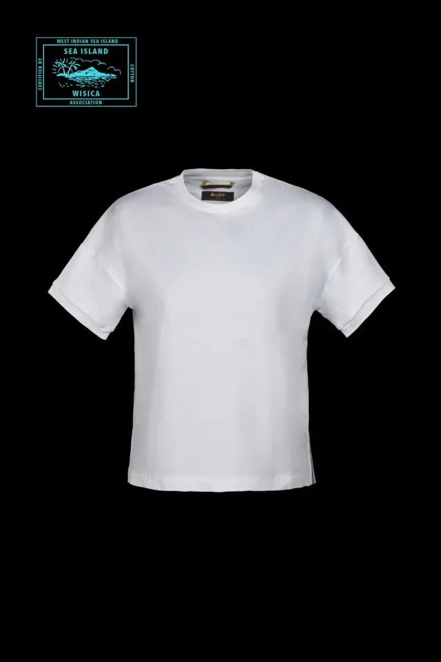 Mooer LIGEA-SI8 T-skjorte, Kingstone White – Sea Island-bomull