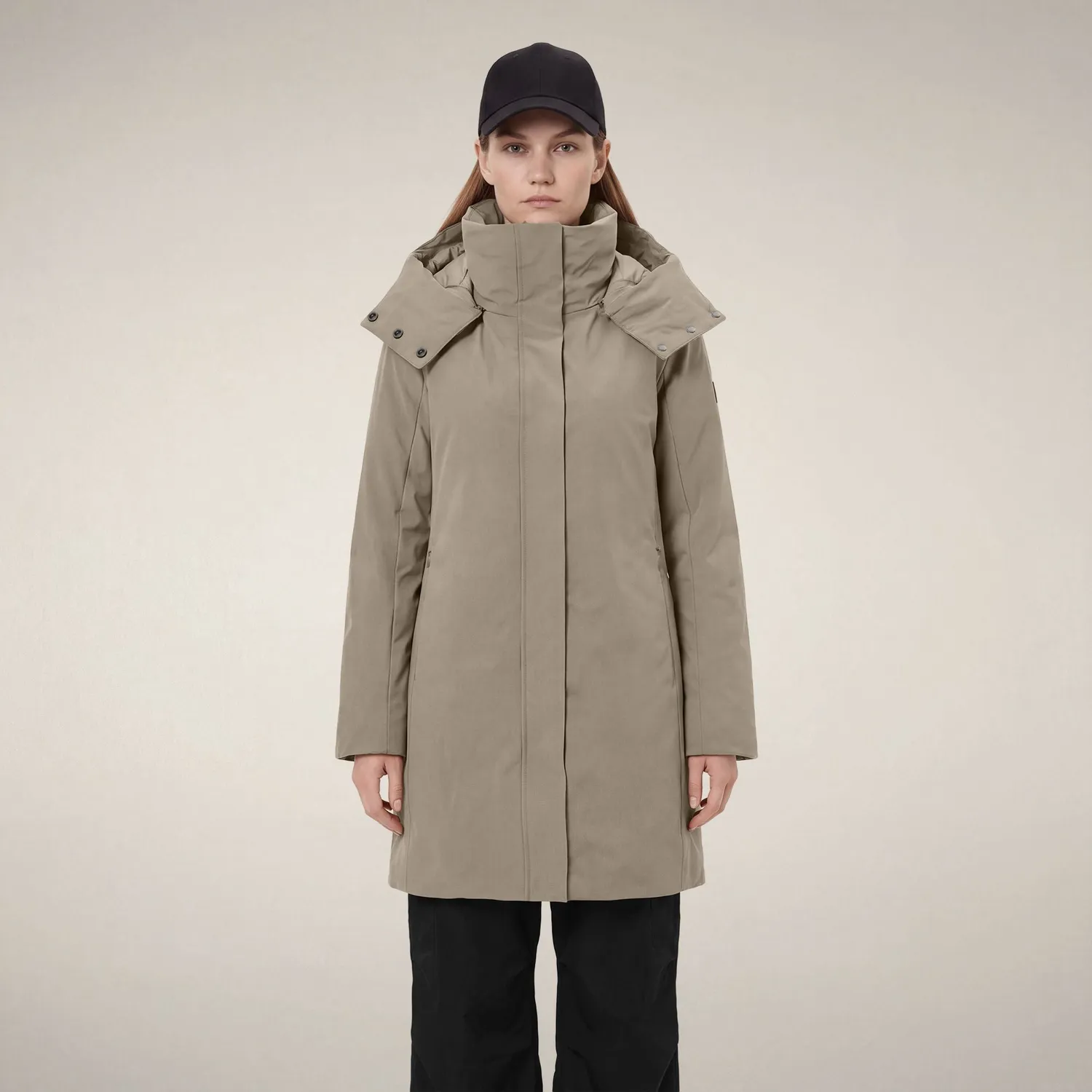 Save The Duck Lolita parka Stone Beige slim fit