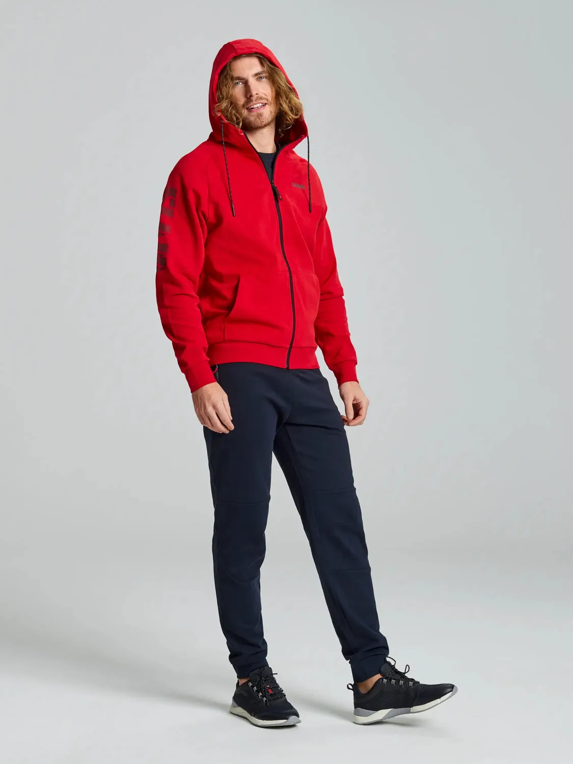 Slam Logo FZ Hoodie hettejakke herre Real Red