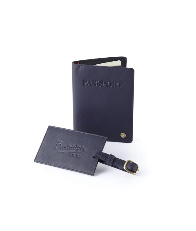 John Partridge Travel Gift Sets Classic Leather reisesett Navy