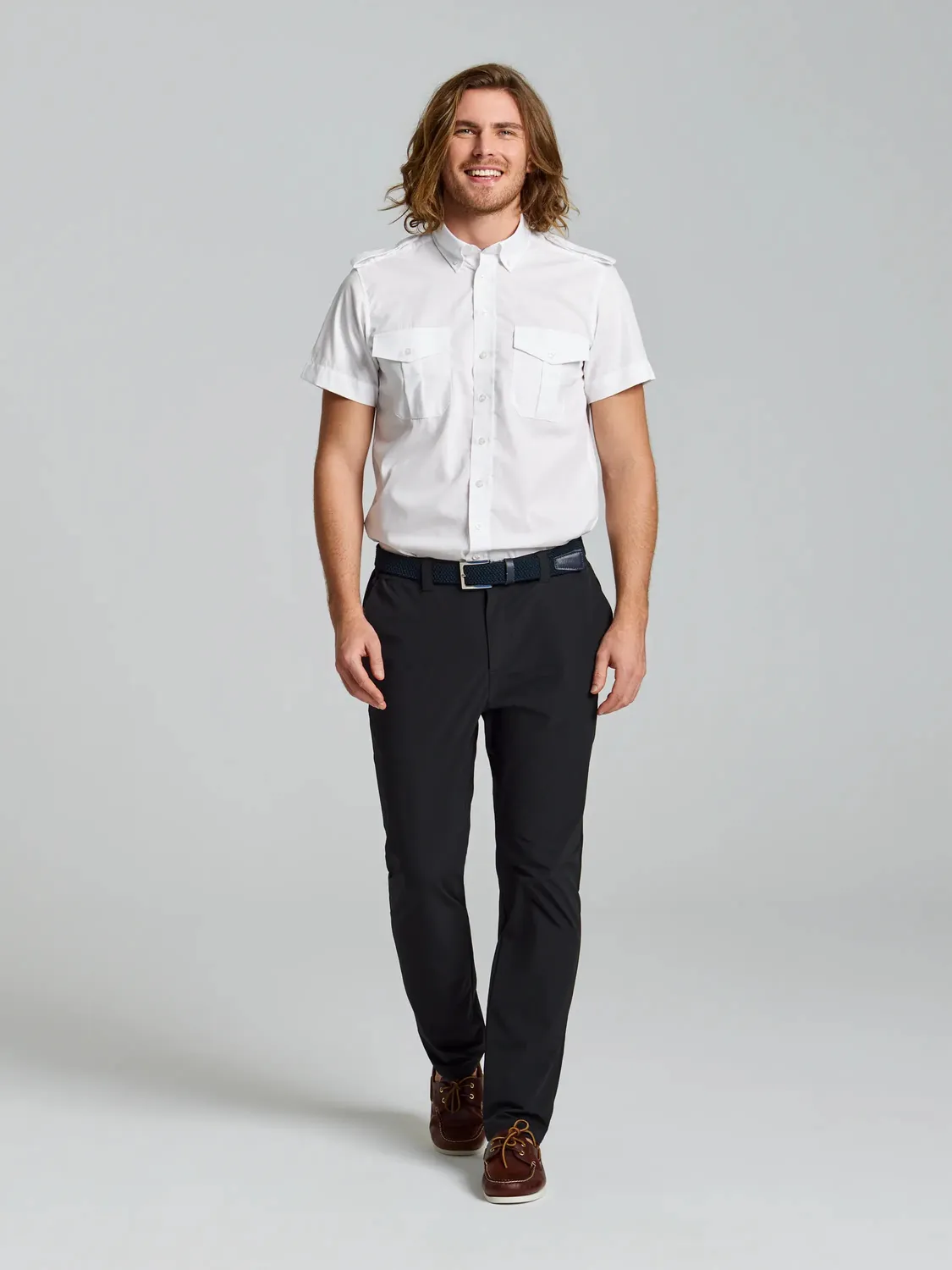 Slam Deck Yacht Shirt skjorte herre, kortermet, strykefri