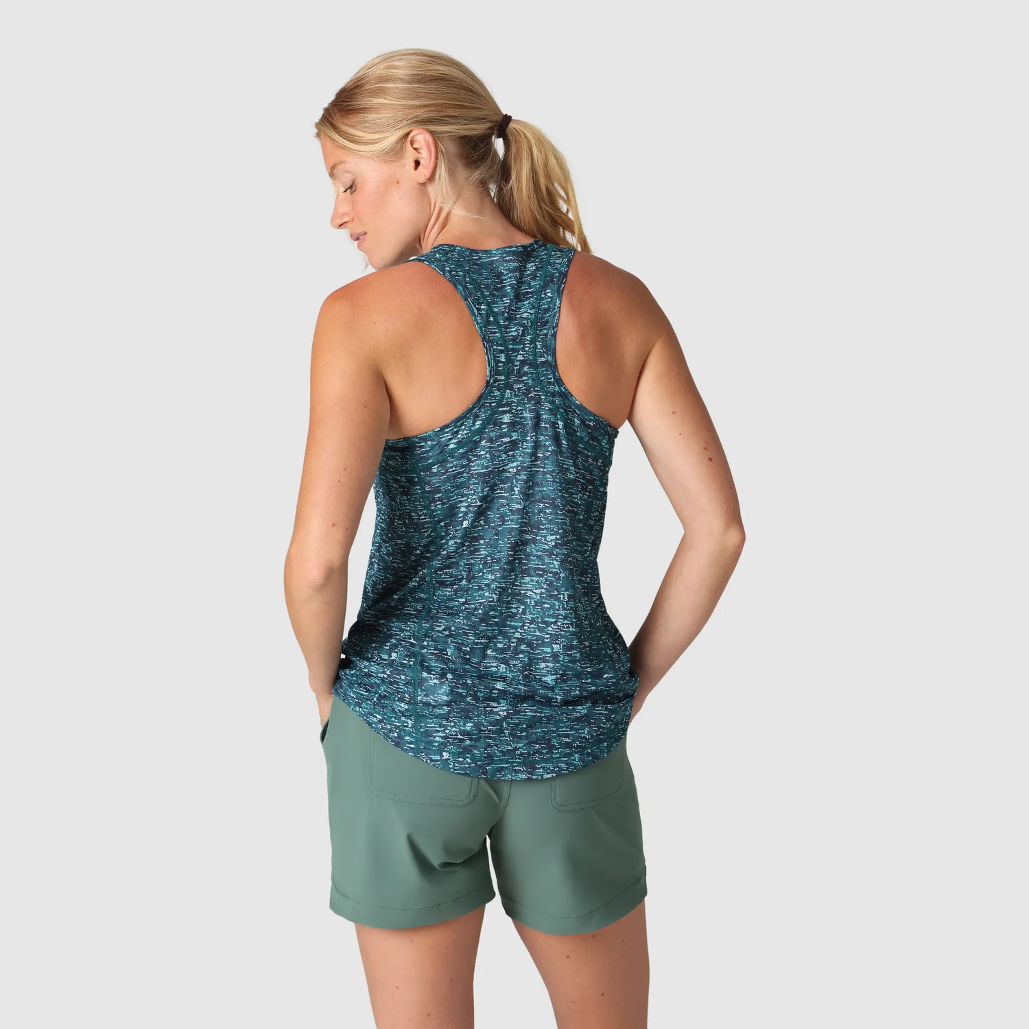 Outdoor Research Echo Tank singlet Mallard Traverse Print