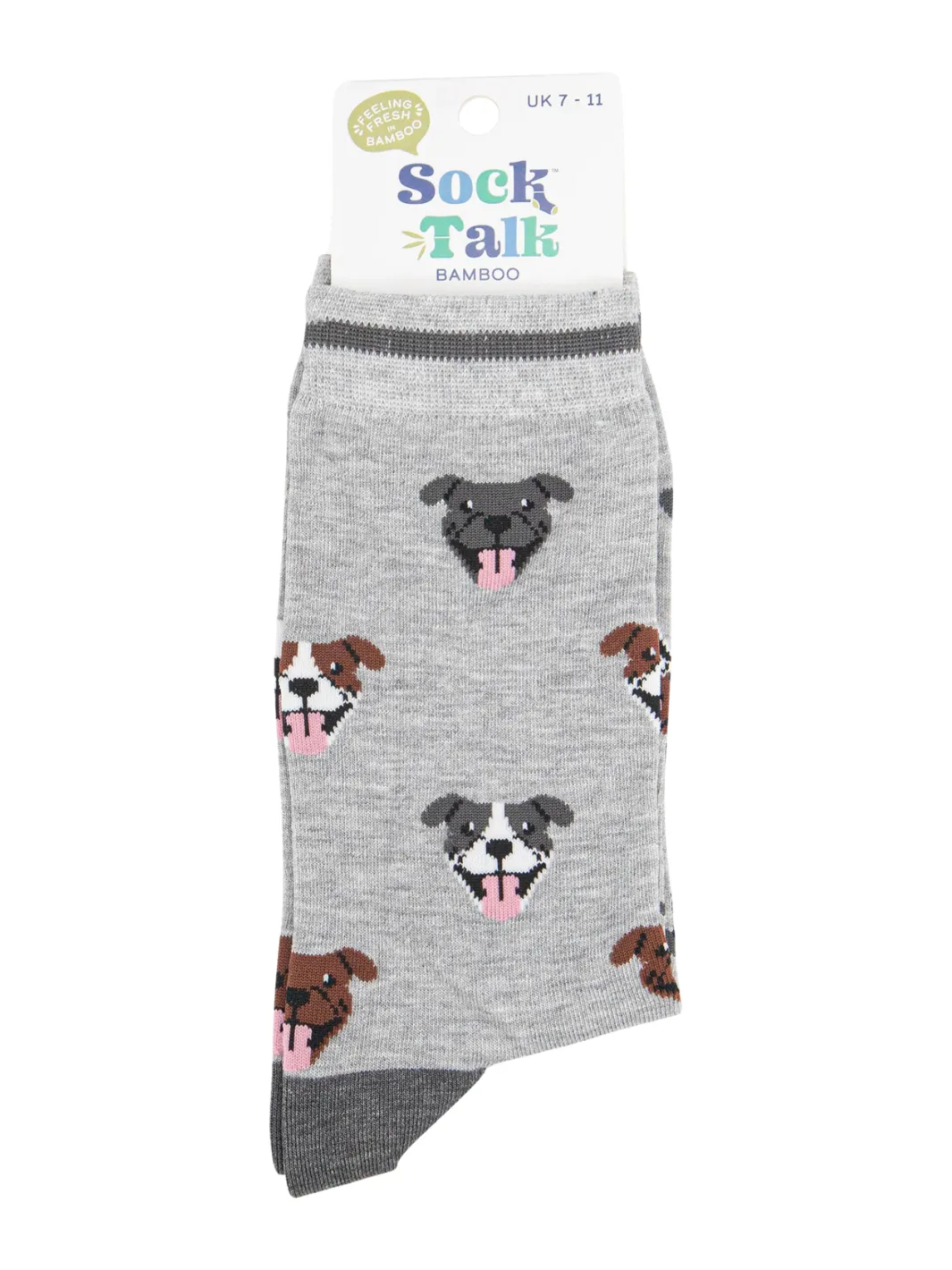 John Partridge Staffordshire Bull Terrier Bamboo Socks sokker Grey – bambusblanding