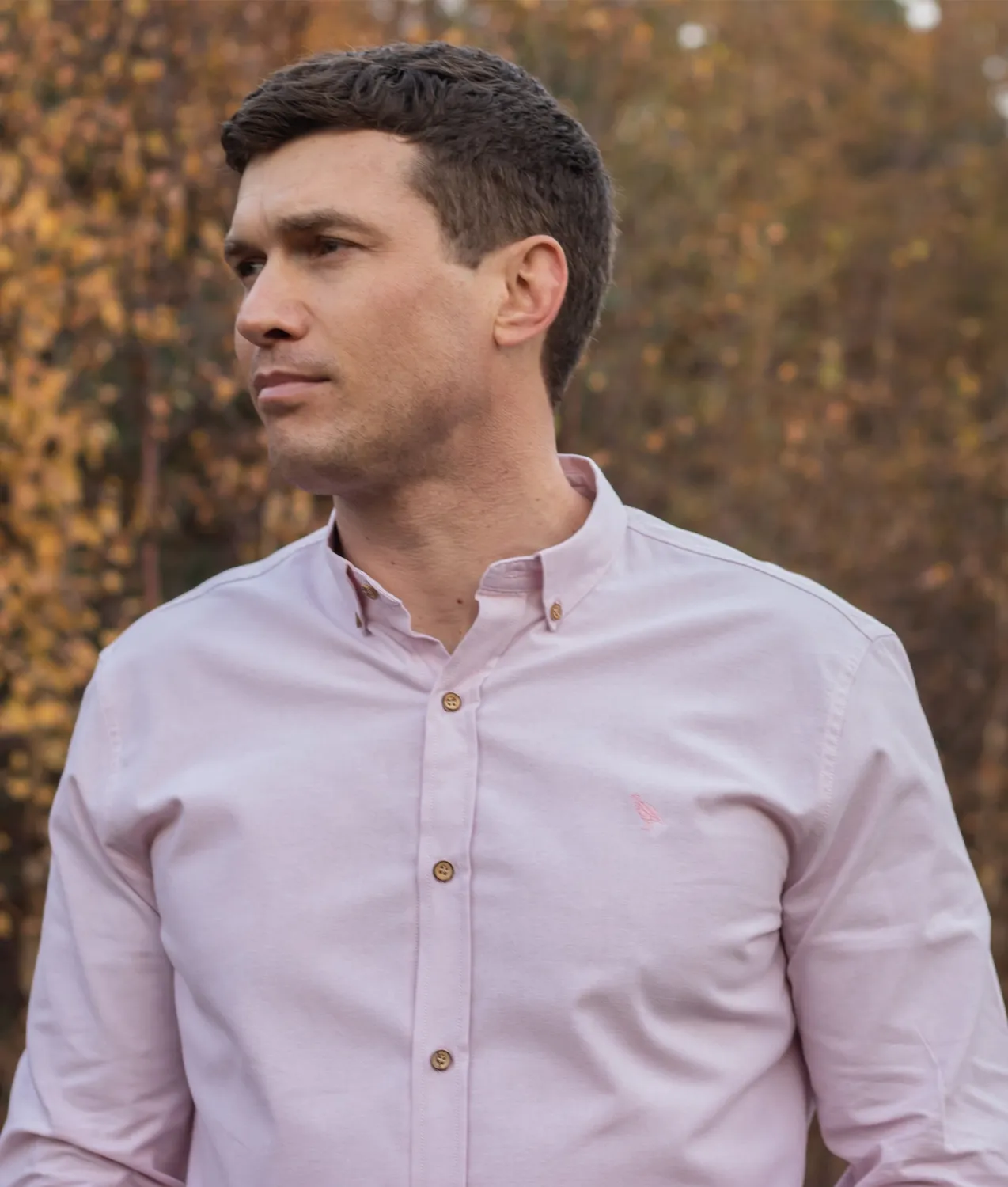 John Partridge Ridware Chambray Shirt skjorte Light Pink bomull