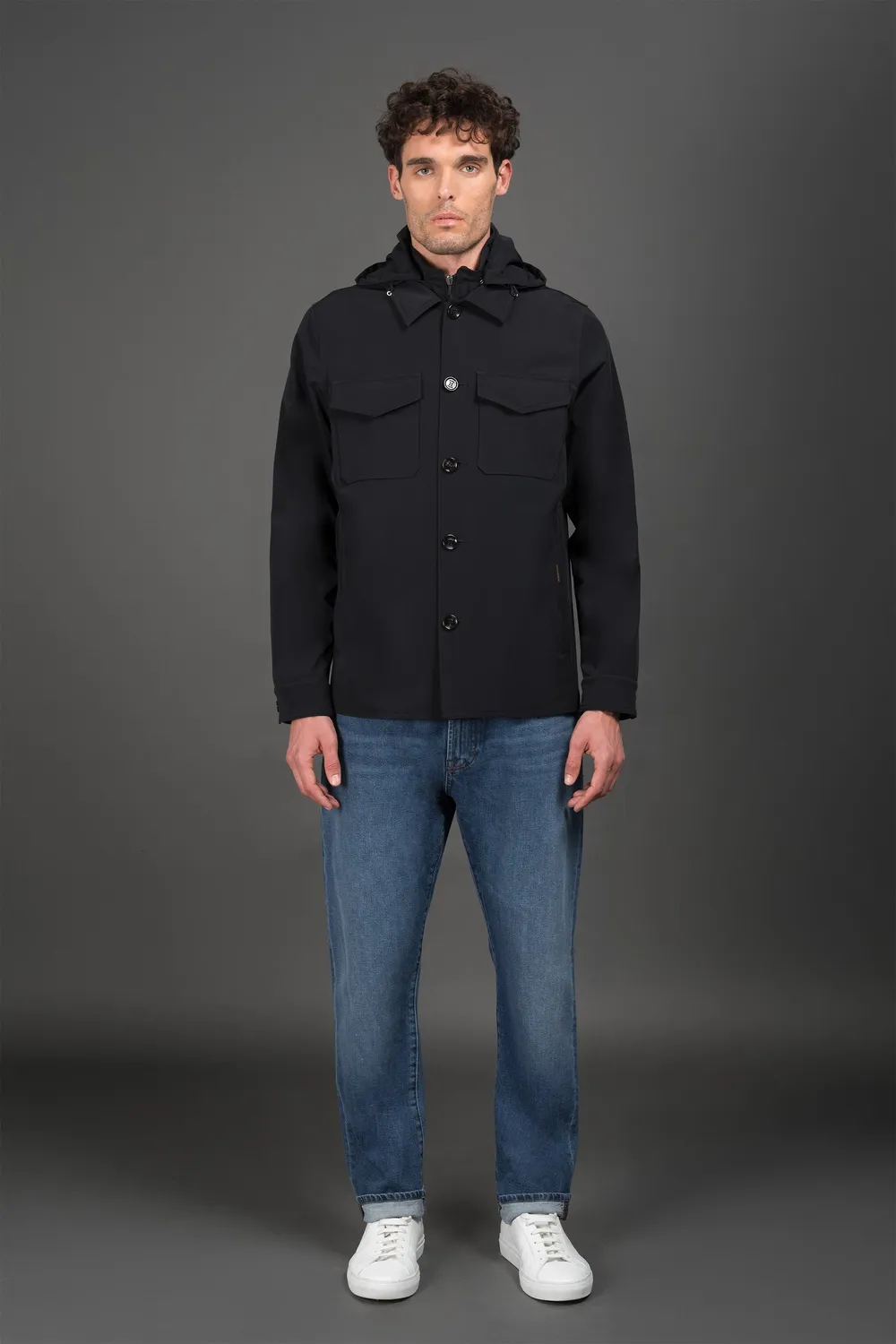 Mooer MAFFEI-KR overshirt, svart – vannavvisende stretch
