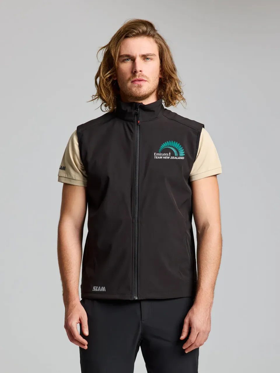 Slam ETNZ ACT Softshell Vest softshellvest herre svart vindtett