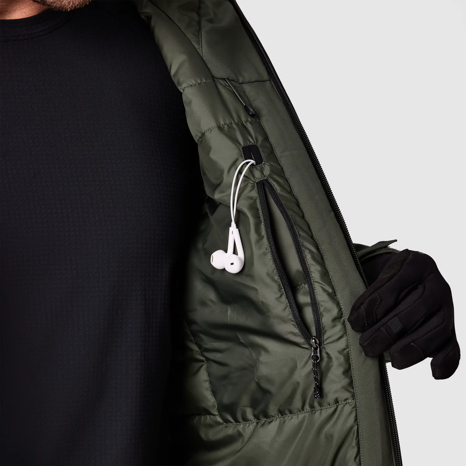 Outdoor Research Snowcrew Men's Snowcrew Jacket skijakke Dark Laurel/Pro Khaki