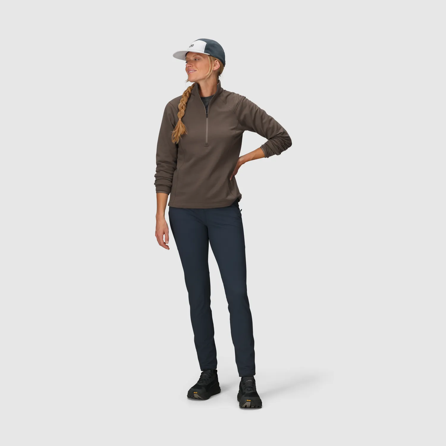 Outdoor Research Crescent Women's Crescent Fleece Half Zip fleecegenser Sable UPF 50+