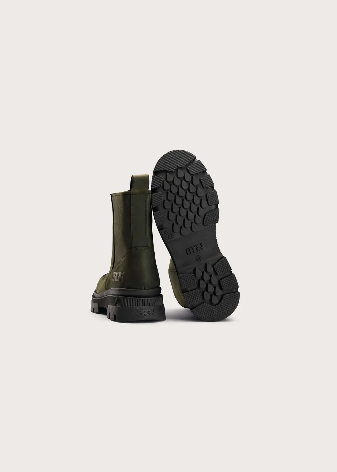 Brgn Pile Slip-in Boots støvler Rosin Dark Green teddyfôr