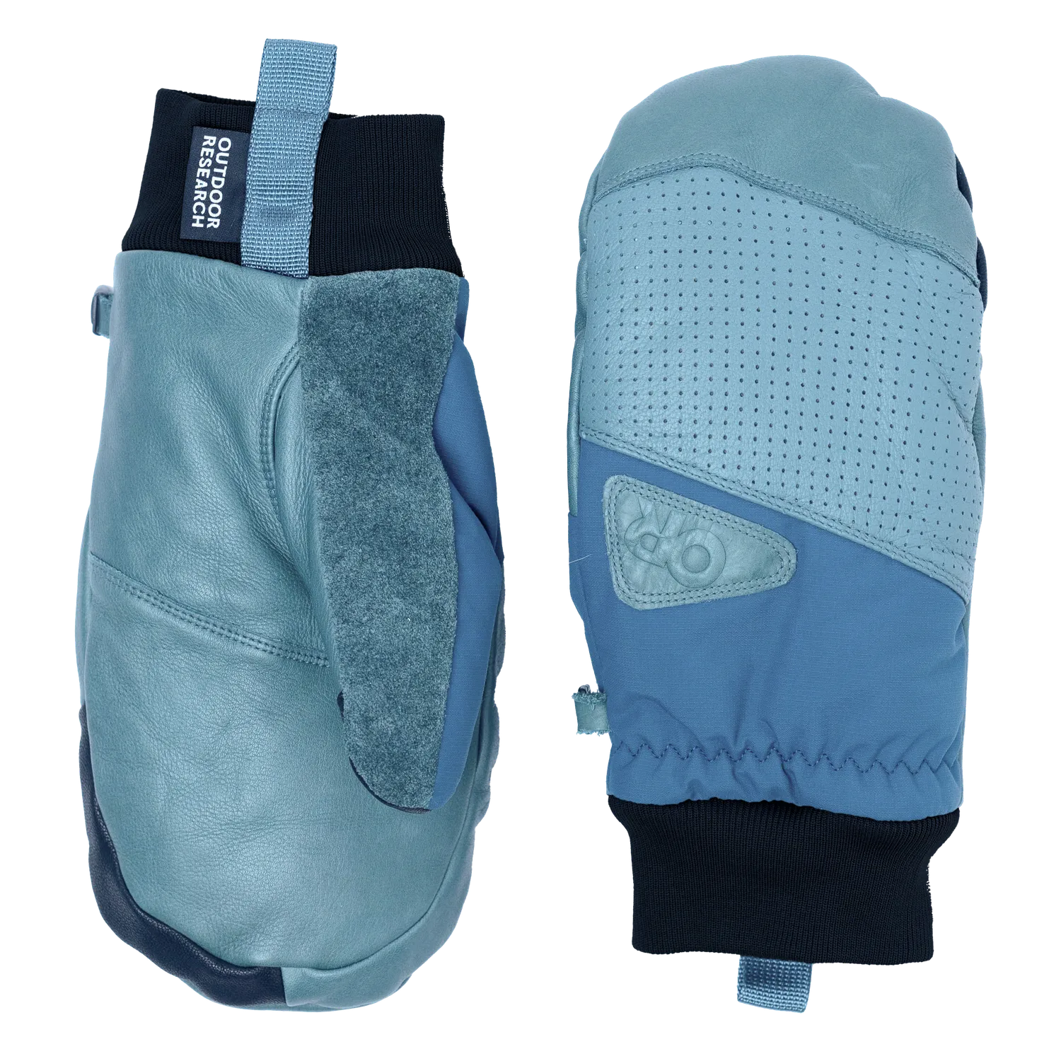 Outdoor Research Snowcrew Leather Mitt skivotter Dark Natural/Black skinn