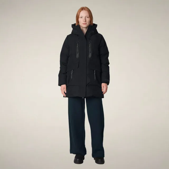 Save The Duck K2 parkas dame svart vanntette glidelåser