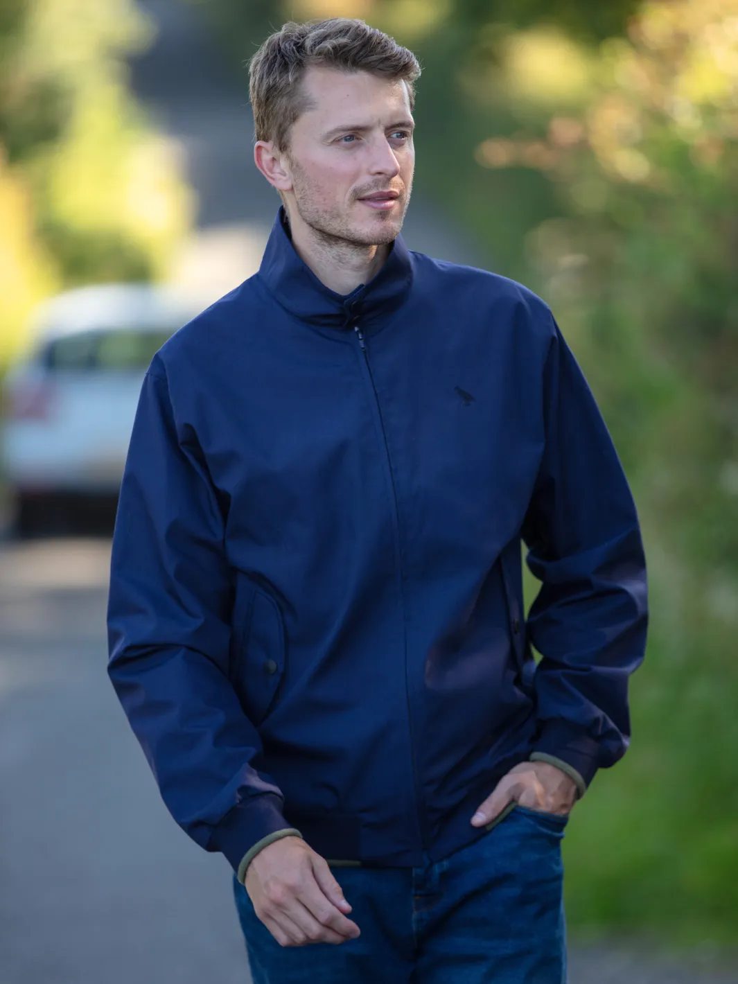 John Partridge Harrington Harringtonjakke navy herre S–2XL