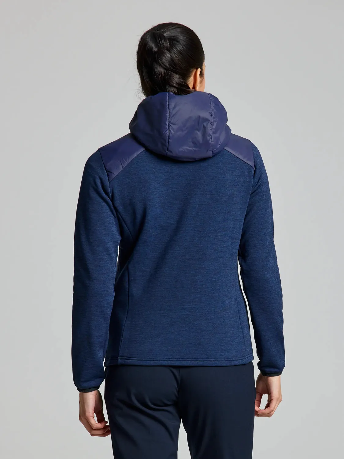 Slam ACT WS Hybrid Fleece hettefleece dame Dark Navy