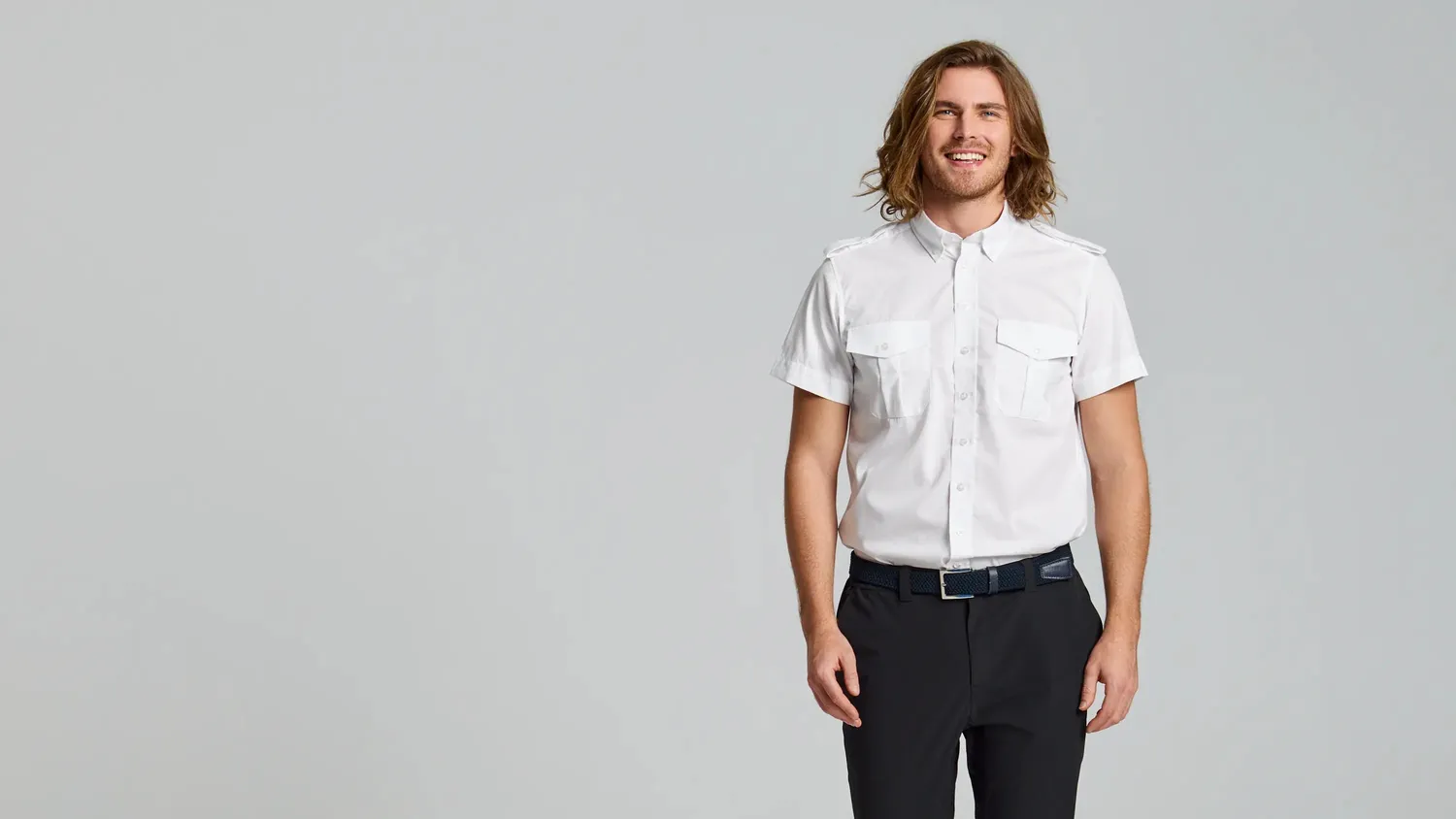 Slam Deck Yacht Shirt skjorte herre, kortermet, strykefri