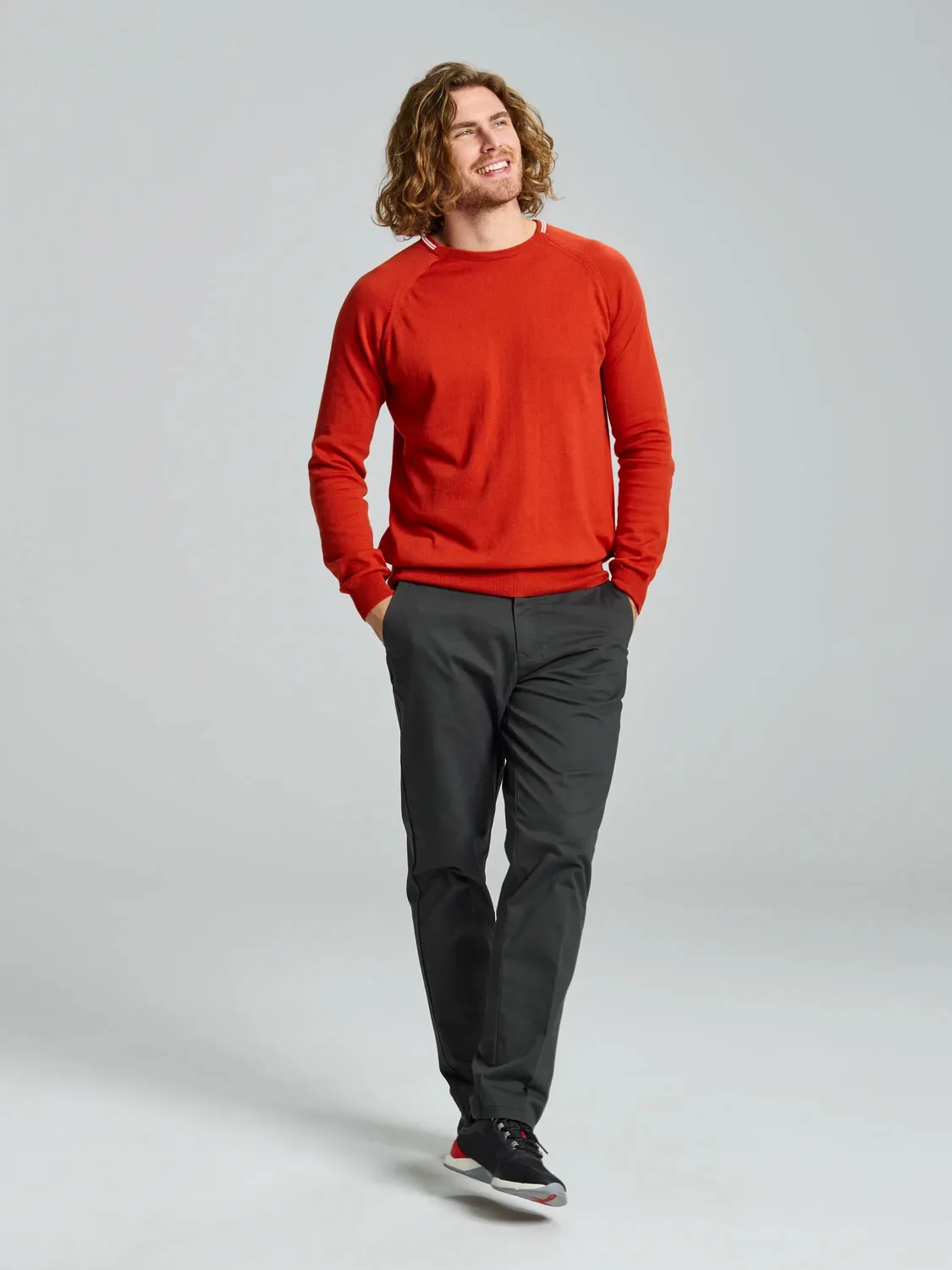 Slam Deck Chino Pant herrebukse – mørk marine, stretchbomull