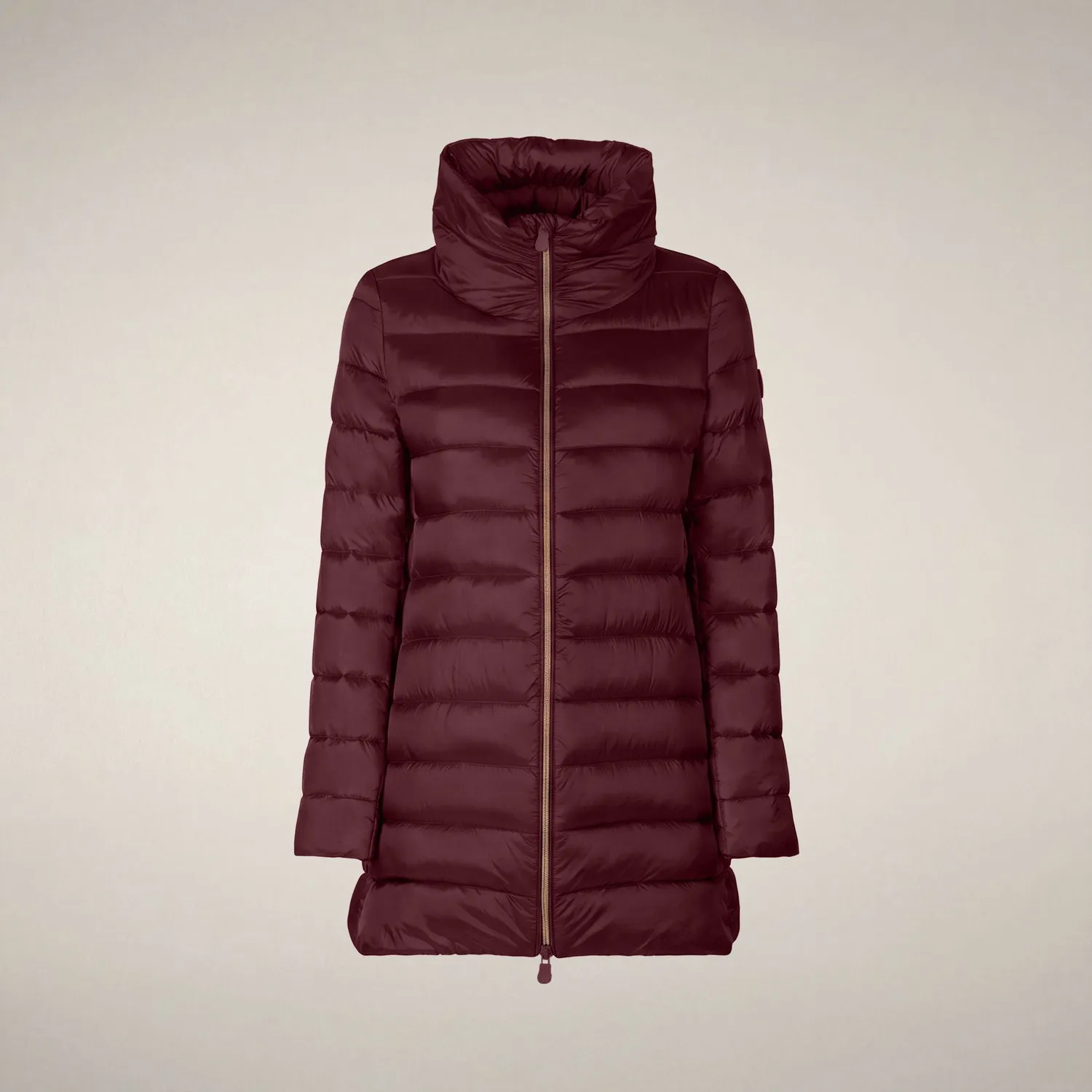 Save The Duck Icons Lydia kåpe dame Wine Red Plumtech®-fyll