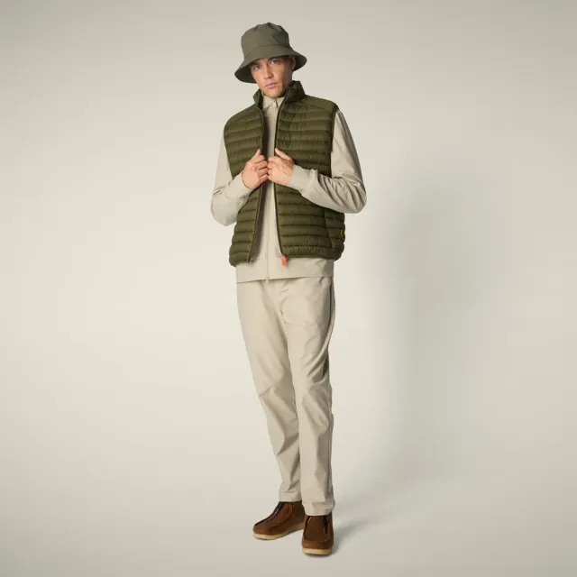 Save The Duck Icons Adam vest herre dusty olive lett