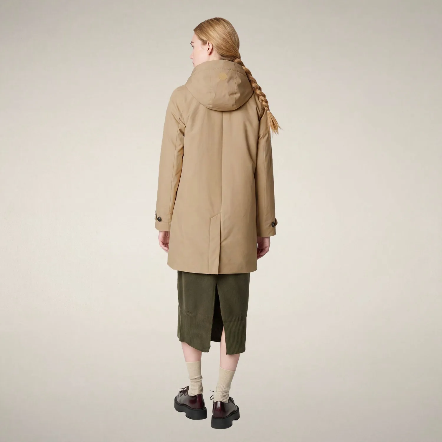 Save The Duck Embie regnkåpe dame Stardust Beige