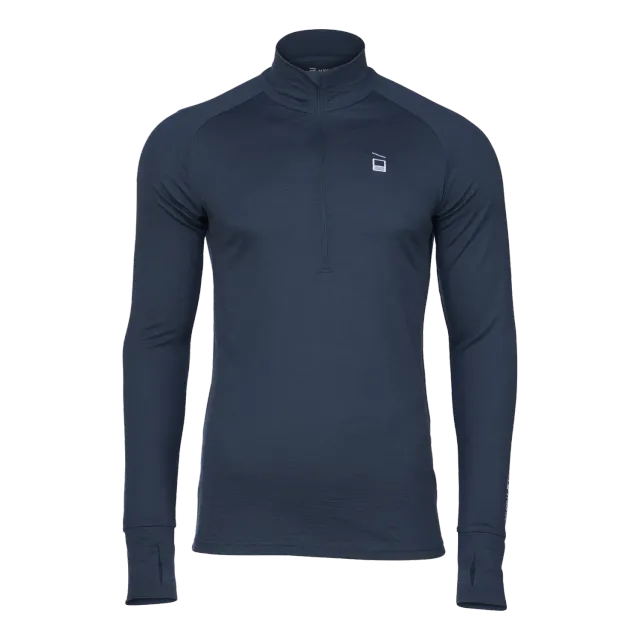 House of Hygge Hyggewool 180 Zip Neck ulltrøye Navy