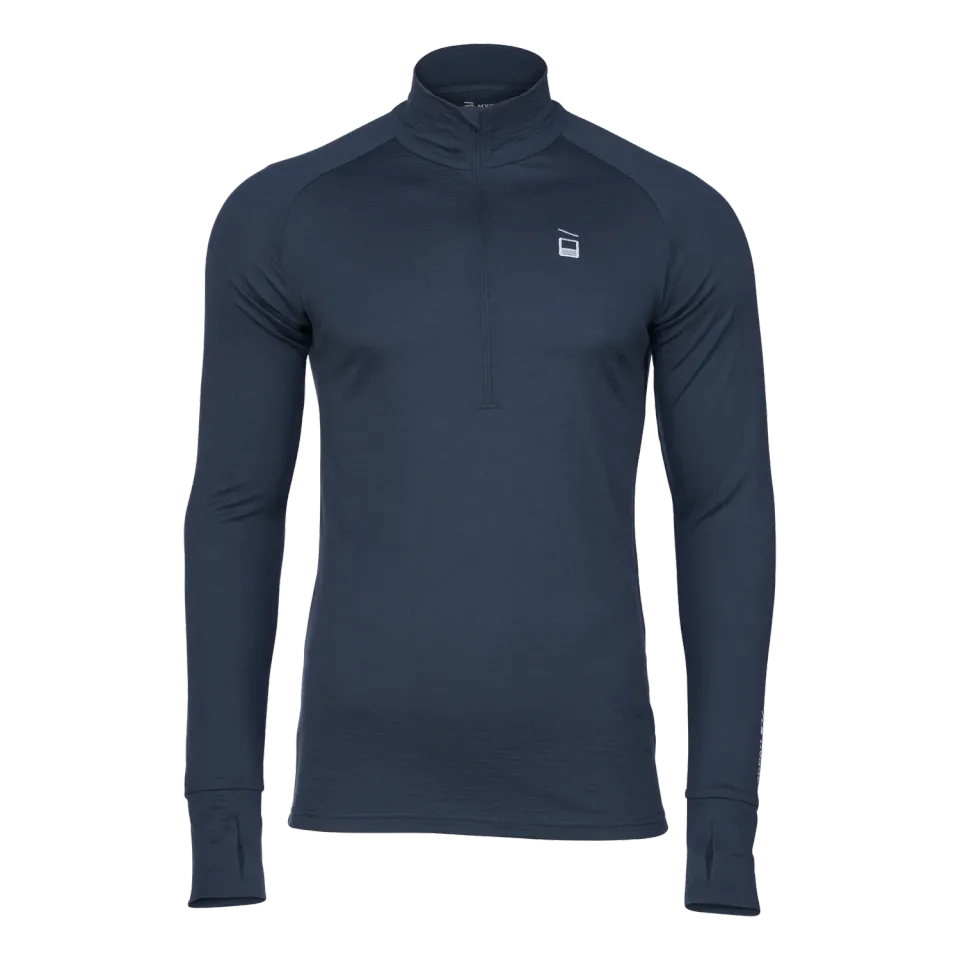 House of Hygge Hyggewool 180 Zip Neck ulltrøye Navy
