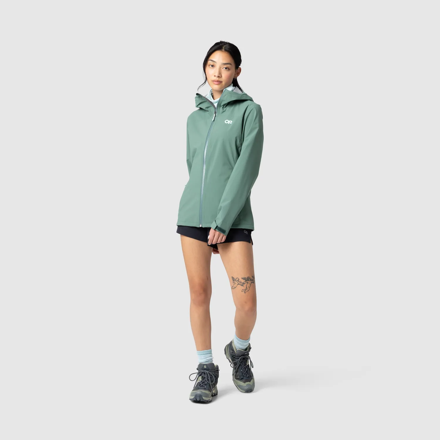 Outdoor Research Stratoburst Stretch Rain Jacket regnjakke dame Malachite
