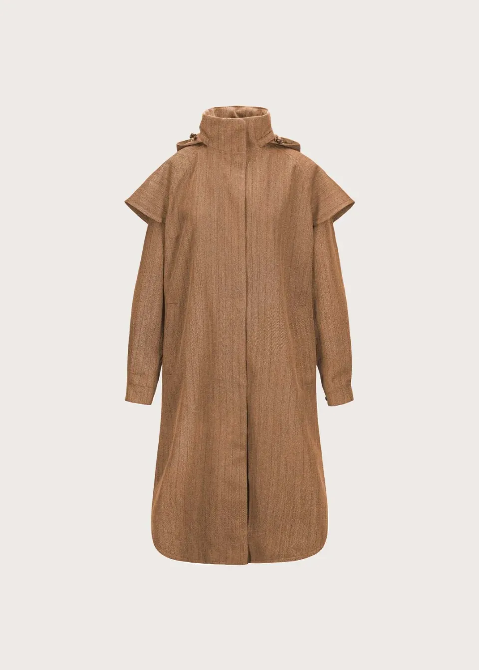 Brgn Tyfon Coat kåpe Camel Tweed vanntett