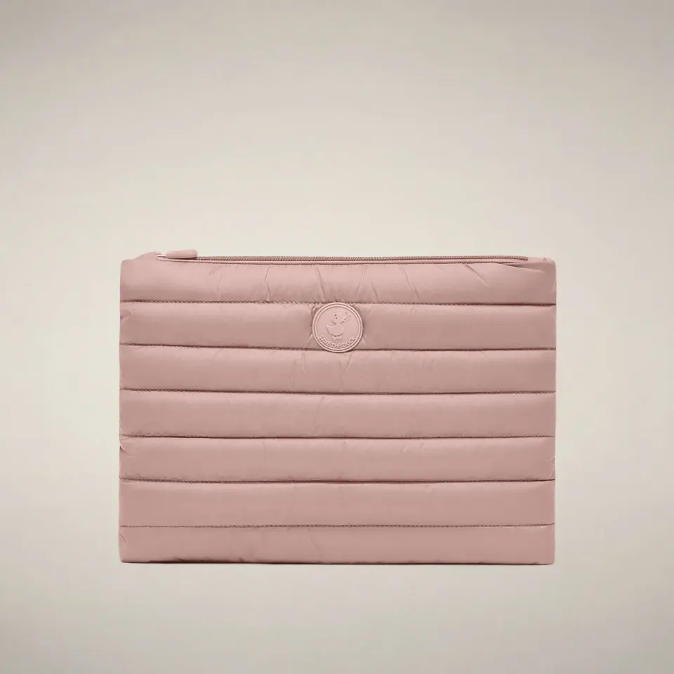 Save The Duck Thalassa quiltet pouch Baby Pink TU dyrevennlig