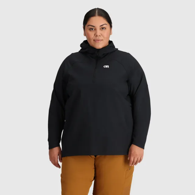 Outdoor Research Freewheel MTB Half Zip Hoodie - Plus sykkelhettegenser 1X–4X