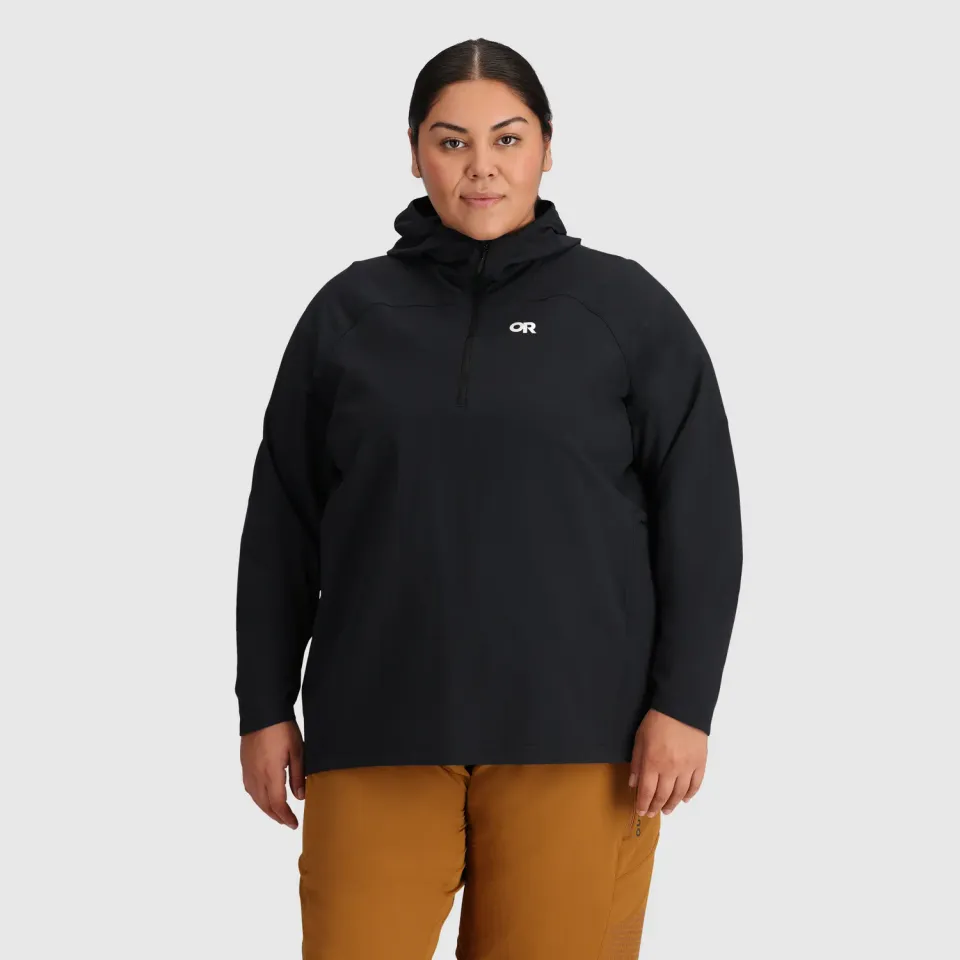 Outdoor Research Freewheel MTB Half Zip Hoodie - Plus sykkelhettegenser 1X–4X