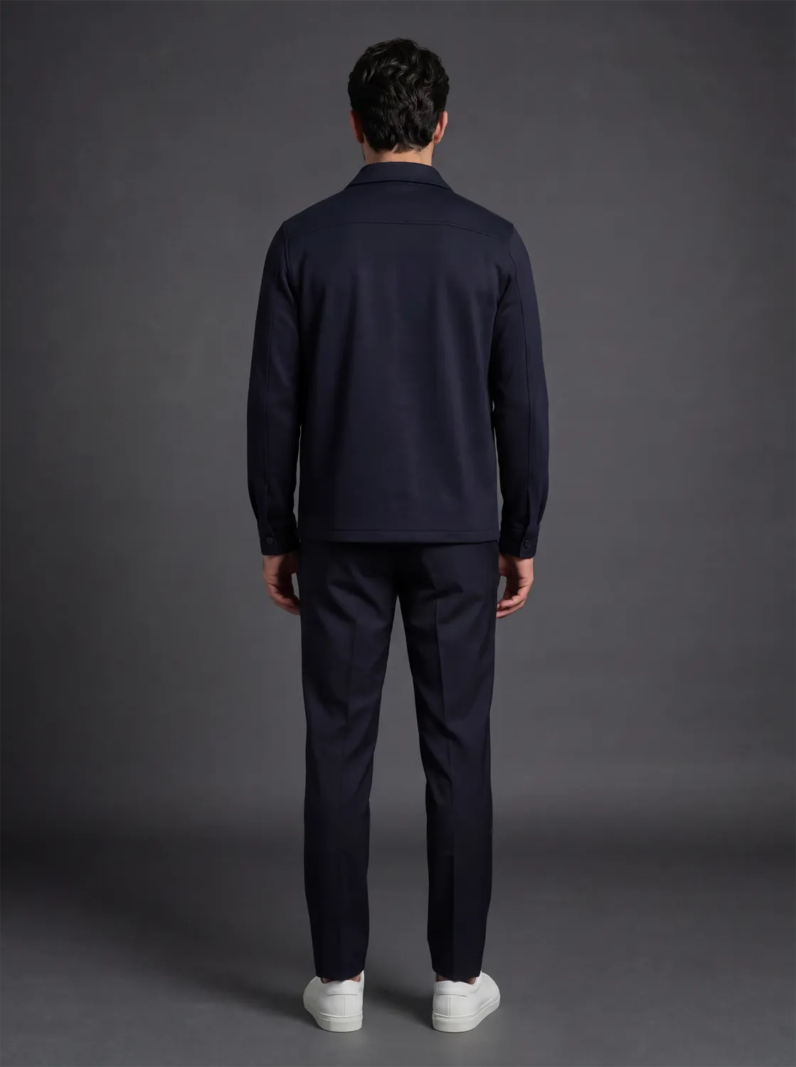 Moorer KENDAL-MAT chore jacket navy i egyptisk bomull