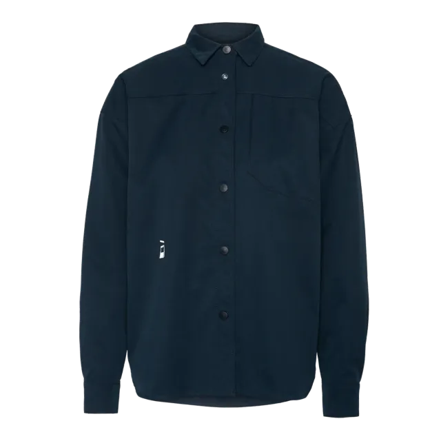 House of Hygge Women's Ripstop Shirt t-skjorte dame navy bomull
