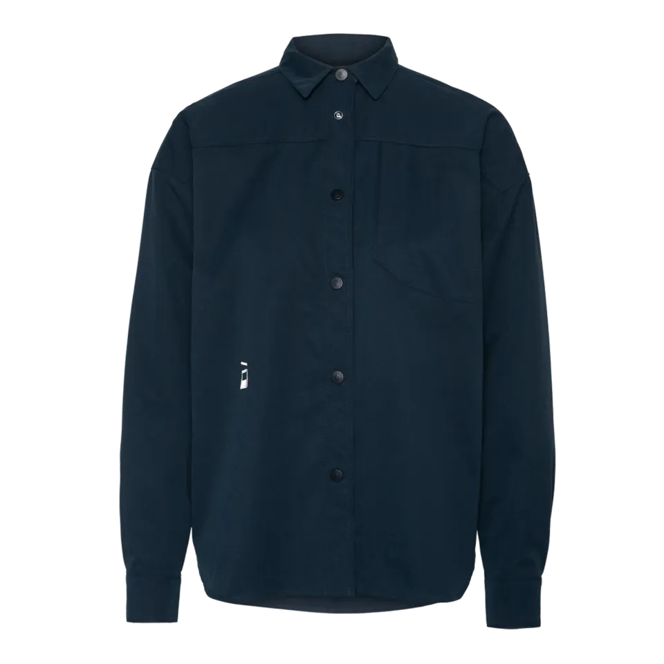 House of Hygge Women's Ripstop Shirt t-skjorte dame navy bomull