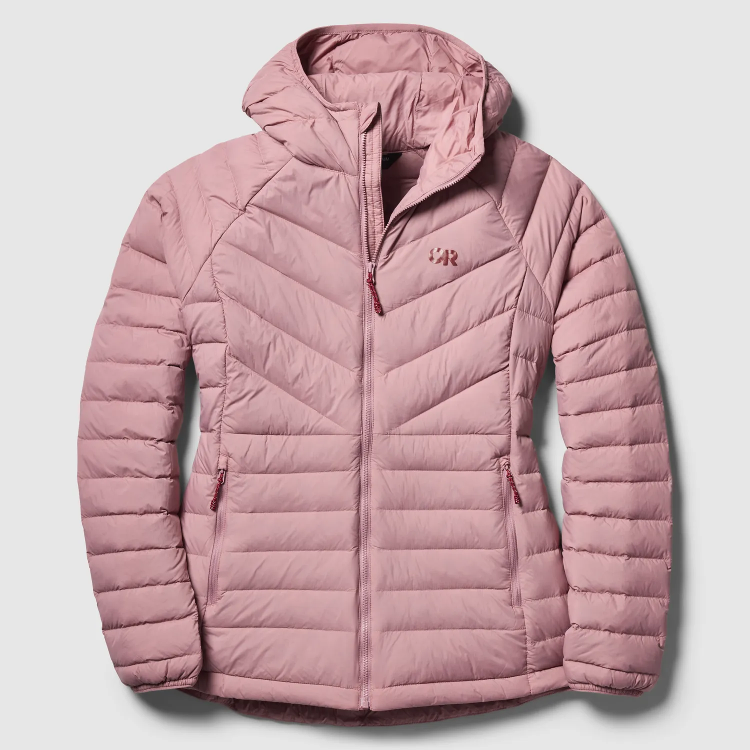 Outdoor Research Transcendent Down Hoodie dunhettejakke dame Rosewood